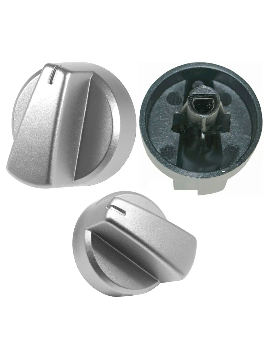 Belling Silver Gas Hob Control Knob for E662/E663/E664/E664W 444447142