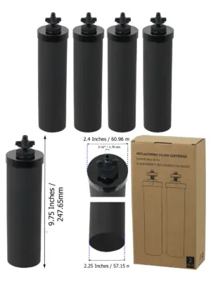 Berkey Black Filter Cartridge – 4 Replacement Elements for Purifier