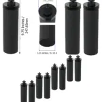 Berkey Black Water Filter Cartridges – Pack of 8 Replacement Elements