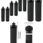 Berkey Black Water Filter Elements - 6 Replacement Cartridges
