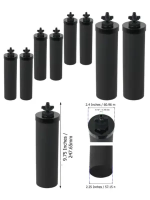 Berkey Black Water Filter Elements - 6 Replacement Cartridges