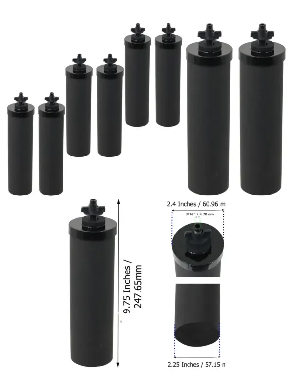 Berkey Black Water Filter Elements - 6 Replacement Cartridges