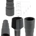 Bissell Dust Extractor Hose Adapter Kit – Multi‑Size (26‑38mm), Pack of 2