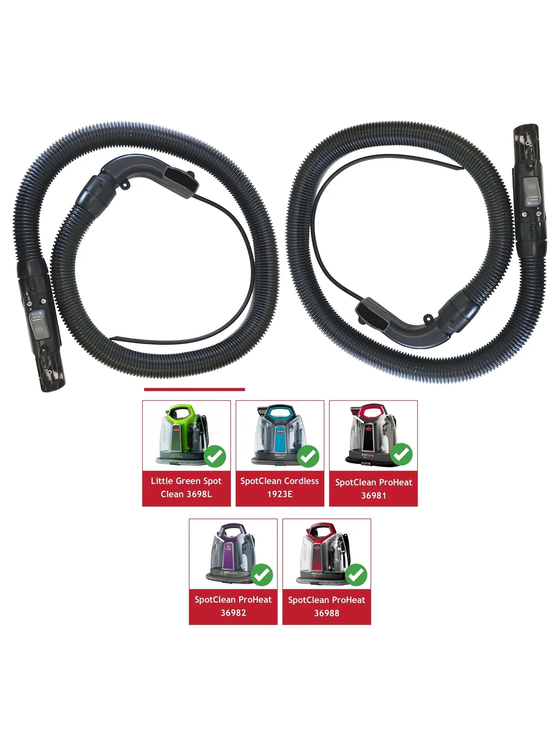 Bissell SpotClean ProHeat Replacement Hose – Handheld Vacuum Cleaner