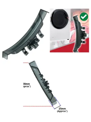Black 200mm Replacement Door Handle for Hoover Dynamic Extreme/Next