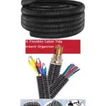 Black 5m Flexible Cable Sleeve - 32mm Conduit Organizer