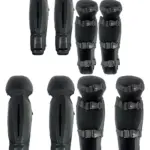 Black Chainsaw Safety Knee & Shin Guards – 2 Pairs One Size