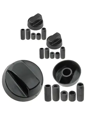 Black Control Knob & Adapter for RangeMaster Cooker