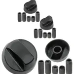 Black Control Knob & Adapter Set for Siemens Oven/Hob