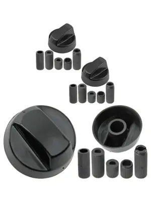 Black Control Knob & Adapter Set for Siemens Oven/Hob