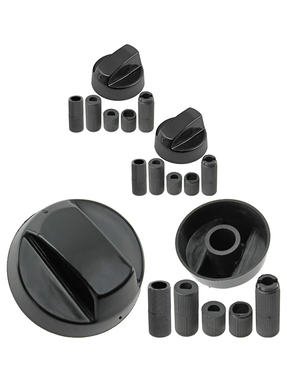 Black Control Knob & Adapter Set for Siemens Oven/Hob