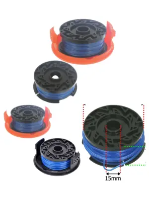 Black & Decker Trimmer Line – 2 Spools 10m x 1.5mm with Protective Cover