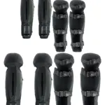 Black Garden Knee & Shin Protective Guard Set – 2 Pairs, One Size