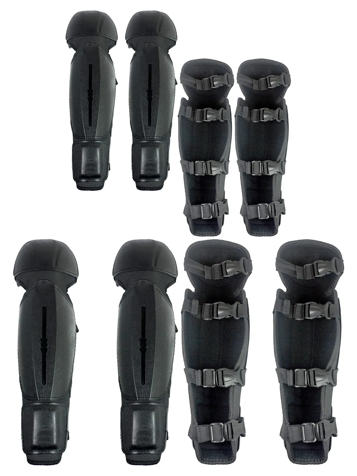 Black Garden Knee & Shin Protective Guard Set – 2 Pairs, One Size