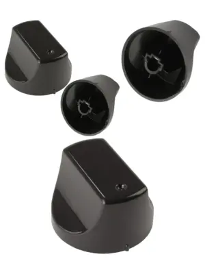 Black Hotpoint Oven Control Knobs – 2 Pack Replacement Switches