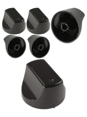 Black Hotpoint Oven Control Knobs - Pack of 4 Replacement Switches