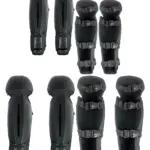Black Knee & Shin Guards for Brushcutter & Rotavator – 2 Pairs