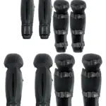Black Knee & Shin Protection Set – 2 Pairs for Grass Trimmers