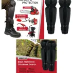 Black One Size Knee and Shin Protective Guard for Grass Trimmer