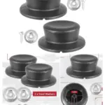 Black Pan Lid Handle Replacement Set – Round Curved Grip