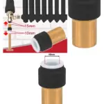 Black Push‑Fit Radiator Valve 15mm to 10mm Straight Compression