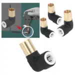 Black Push-Fit Radiator Valve Reducing Elbow 15mm to 10mm Pack of 3