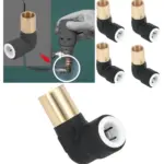 Black Push‑Fit Radiator Valve Reducing Elbow 15mm to 10mm – Set of 4