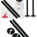Black Radiator Pipe Cover Sleeve 15mm x 200mm