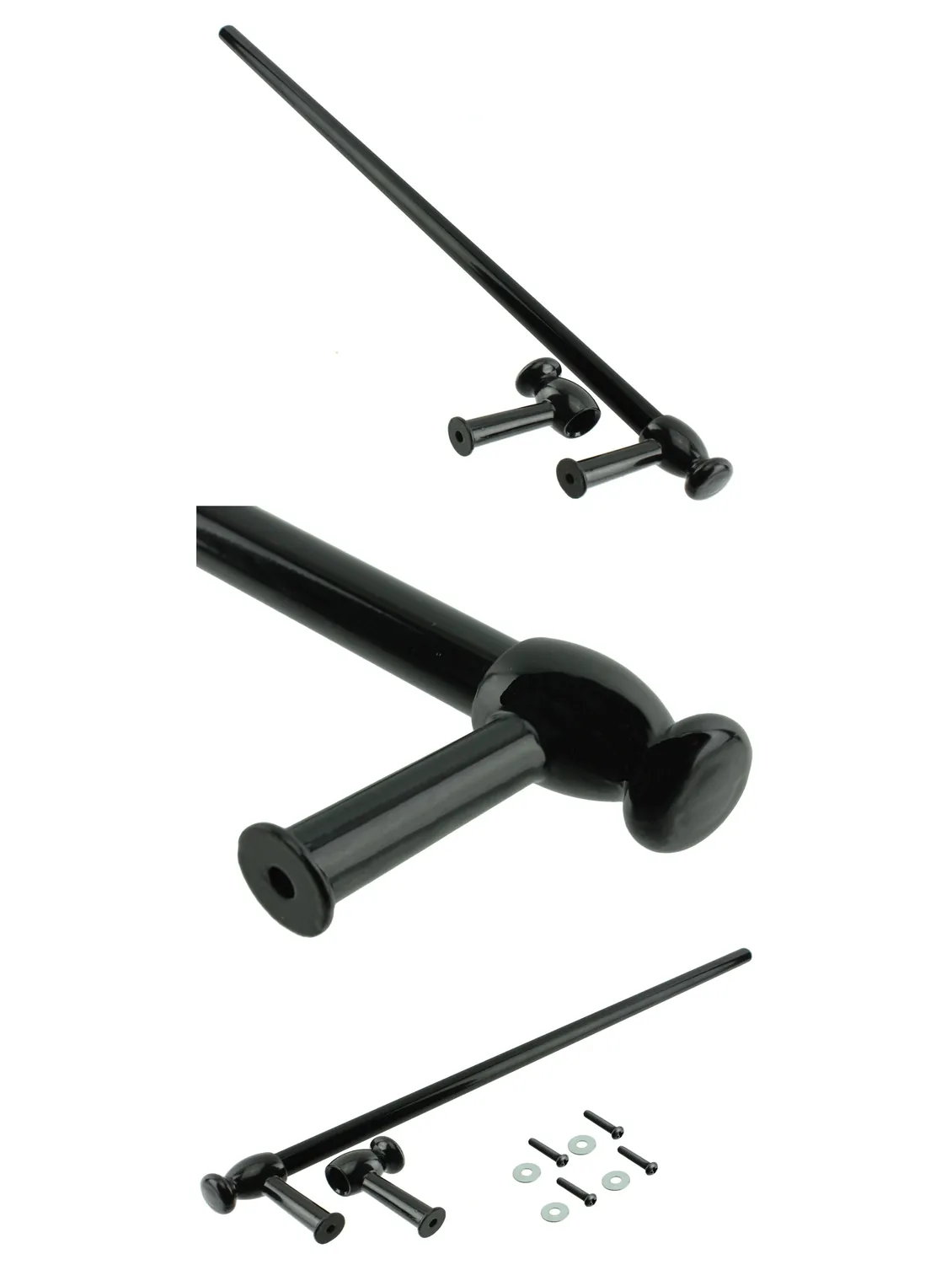 Black Universal Oven Door Handle – Cut-to-Size Towel Rail