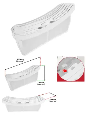 Blomberg Dryer Lint Filter – Fluff Cage for DHP/LTS/TKF 2982200100
