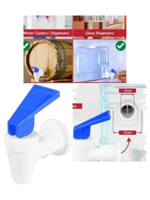 Blue 15mm Universal Cold Water Bottle Cooler Faucet – Lever Tap