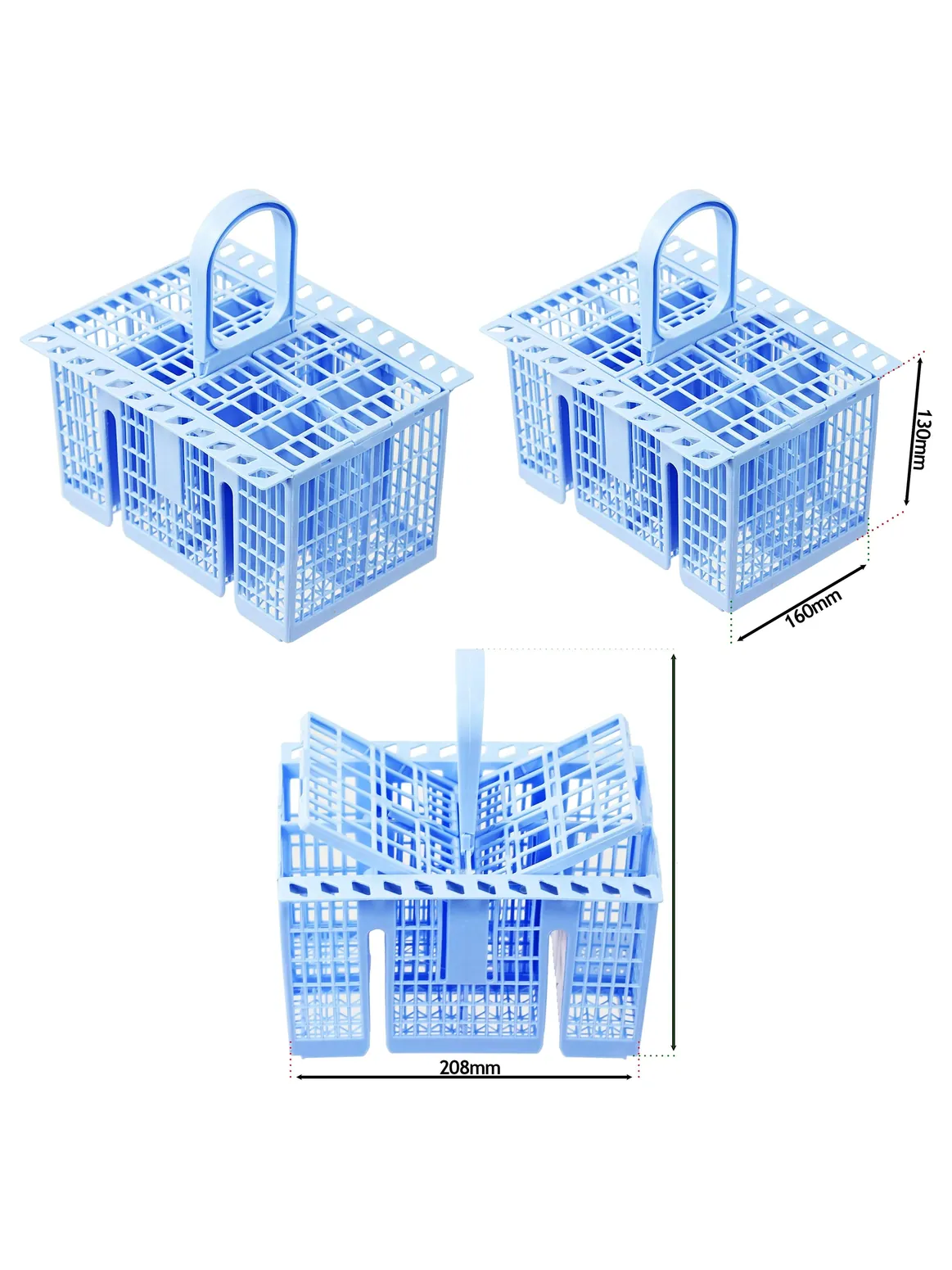 Blue Cutlery Basket for Montpellier Dishwasher – 220x208x160mm