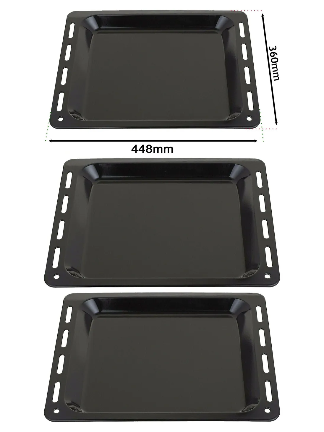 Bompani Spinflo Enamel Baking Tray – Oven Safe, 448×360×25 mm