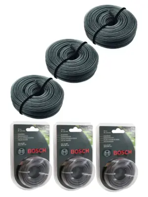 Bosch 1.65mm Trimmer Line Spool Feed – 24m, Pack of 3