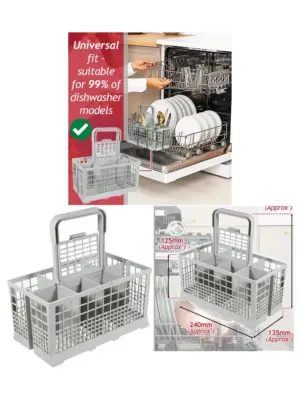 Bosch Dishwasher Cutlery Basket with Removable Handle – 240 mm