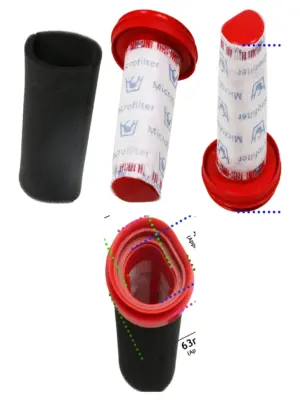 Bosch Flexxo Broom Vacuum Filter Kit – BBH3Z0025, BBH3PETGB, BBH3251GB
