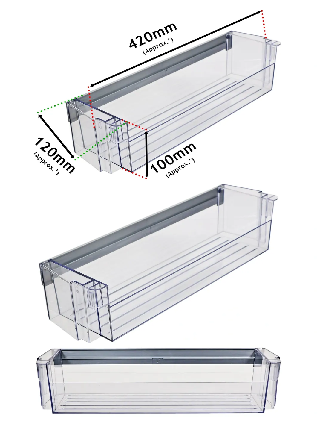 Bosch Fridge Door Bottle Shelf Replacement 420x120x100mm