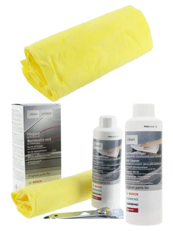 Bosch Glass Ceramic Hob Cleaner Kit - Cooktop Maintenance Set