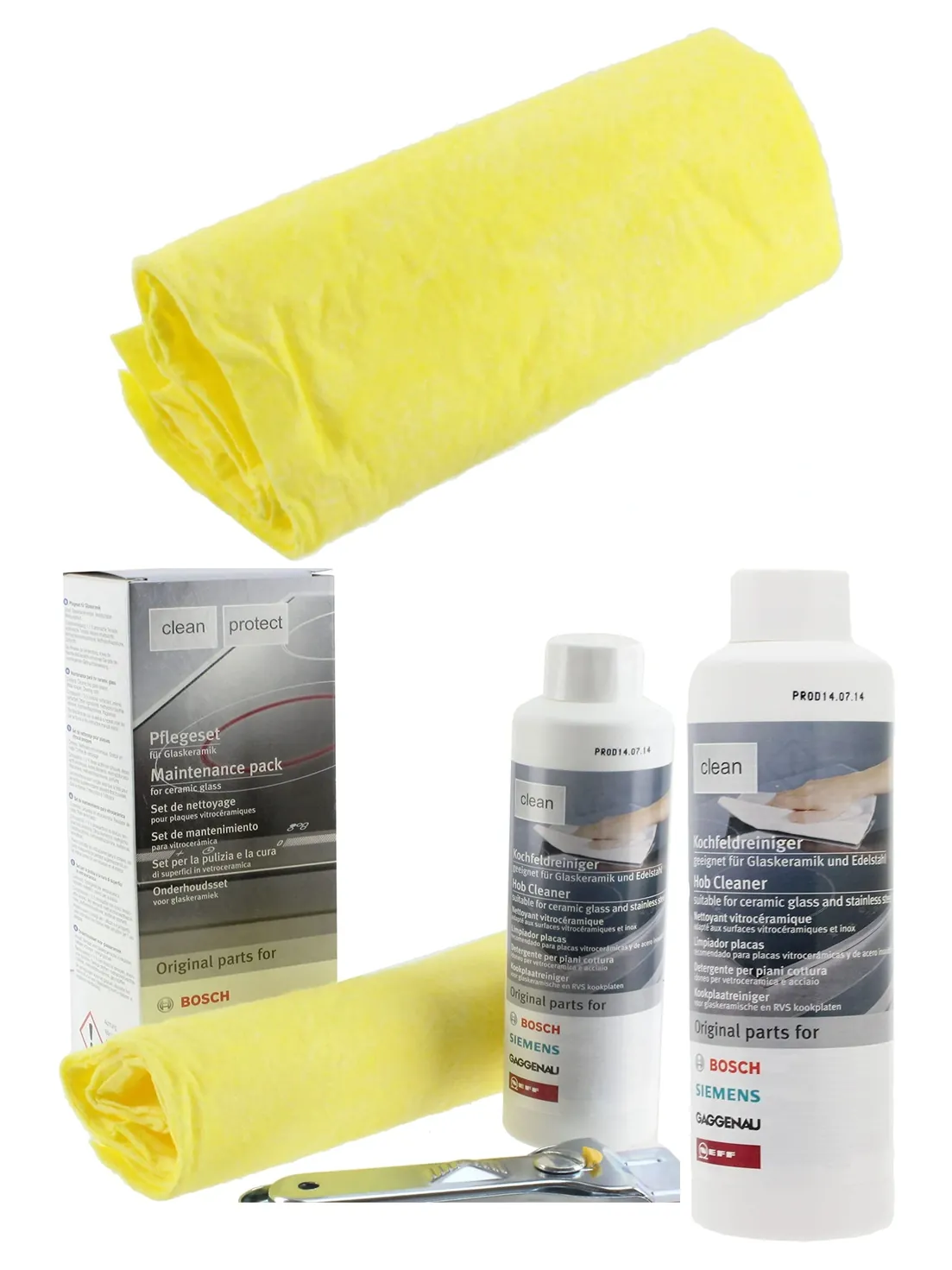 Bosch Glass Ceramic Hob Cleaner Kit - Cooktop Maintenance Set