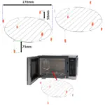 Bosch Microwave Grill Turntable Wire Rack – 270mm Shelf Stand