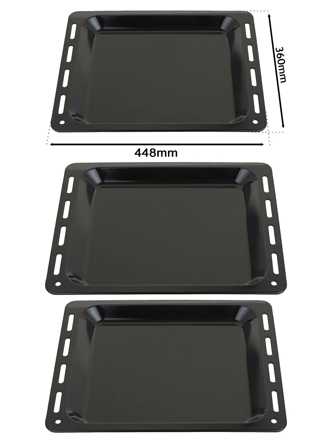 Bosch Oven Enamel Baking Tray – 448 mm × 360 mm, 25 mm Deep
