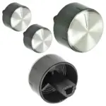 Bosch Oven Knob Replacement Set – Silver/Black Switch Dial, 2 Pack