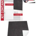 Bosch Range Hood Carbon Foam Grease Filter Kit – Custom 57×47 cm