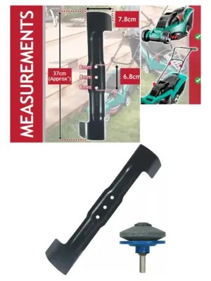 Bosch Rotak 36/37 Ergoflex 37cm Lawn Mower Blade + Drill Sharpener