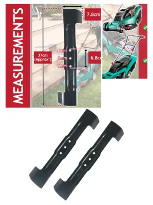 Bosch Rotak 36/37 Lawn Mower Blade Set – 37cm, 2 Pack