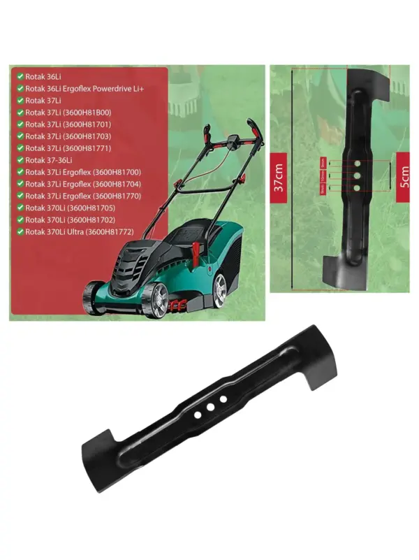 Bosch Rotak 36/37 Metal Lawn Mower Blade – 37 cm Replacement