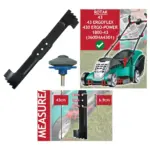 Bosch Rotak 43 43cm Metal Lawn Mower Blade with Drill Sharpener Kit