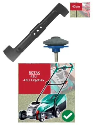 Bosch Rotak 43Li Replacement Metal Blade 43cm with Drill Sharpener