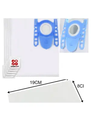 Bosch Vacuum Dust Bag Pack – 4 Micro Fleece Bags + Filter & Freshener