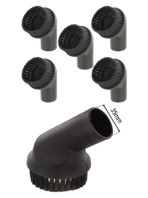 Bosch Vacuum Dusting Brush – 35mm Round Tool, 5‑Piece Pack